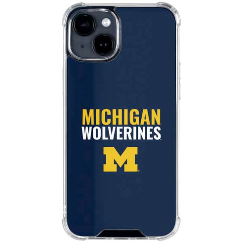 University of Michigan Wolverines M iPhone 14 Clear Case